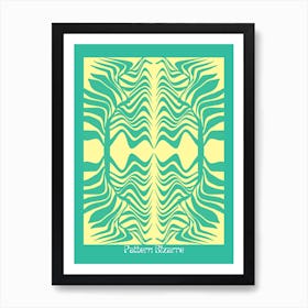 Pattern Bizarre Tropical Palm Leaf In Green Art Print