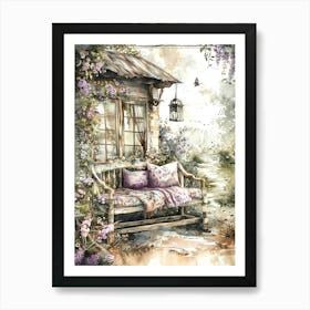 Countryside Porch Art Print