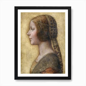 Profile Of A Young Fiancée, Leonardo Da Vinci Poster