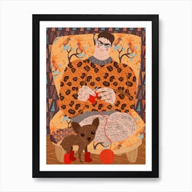 Man And His Dog Art Print