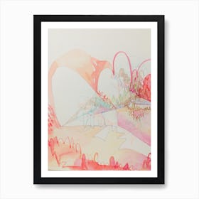 Over The Pink Hill Art Print