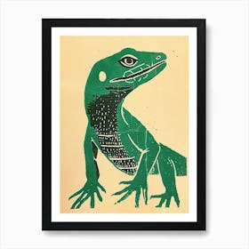 Grand Cayman Gecko Bold Block 3 Art Print