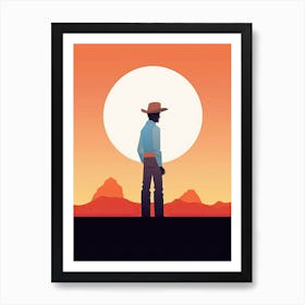 Quiet Cowboy Charm Art Print
