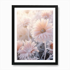 Frosty Botanical Gerbera Daisy 3 Art Print