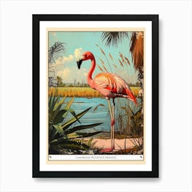 Greater Flamingo Camargue Provence France Tropical Illustration 9 Poster Art Print