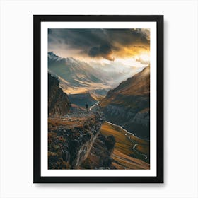Sunset In The Mountains 1 Art Print