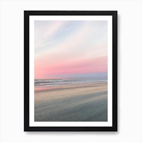 Camber Sands, East Sussex Pink Photography 1 Art Print