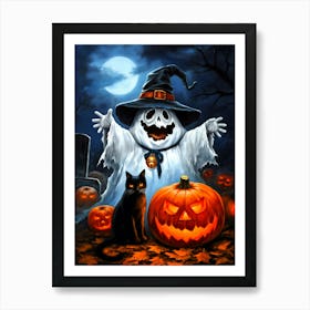 Halloween Ghost Art Print