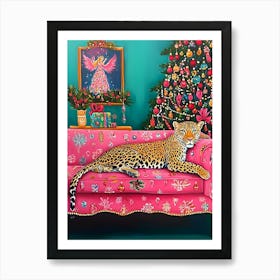 Leopard On A Couch 2 Art Print