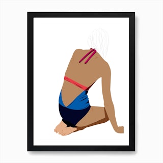 Illustration Of A Woman In Lingerie Art Print by Two Six Media - Fy