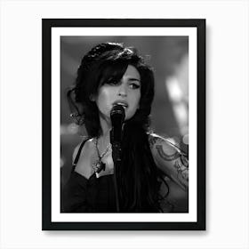 Amy Winehouse Performs For Grammy S Via Video Link Art Print