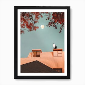 The Cat On The Roof Art Print