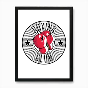 Boxing Club Logo Art Print