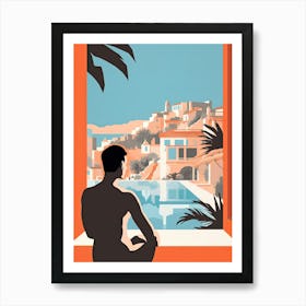 Ibiza, Spain, Bold Outlines 4 Art Print