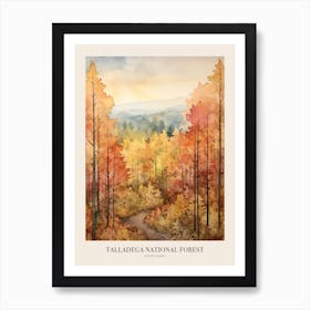 Autumn Forest Landscape Talladega National Forest Poster Art Print