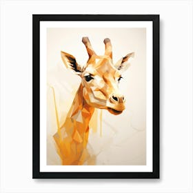 Giraffe Minimalist Abstract 4 Art Print