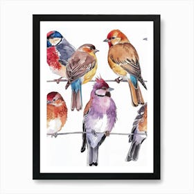 Birds On A Wire Art Print