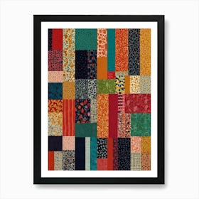 Patchwork Quilt 1 Art Print