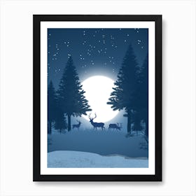 Deer In The Forest Art Print