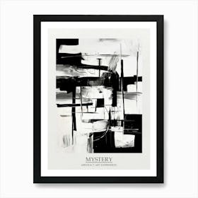 Mystery Abstract Black And White 7 Poster Art Print