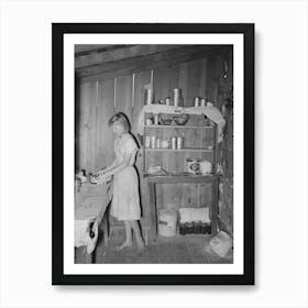 Untitled Photo, Possibly Related To Kitchen Of Agricultural Day Laborer North Of Sallisaw, Oklahoma, Sequoyah Art Print