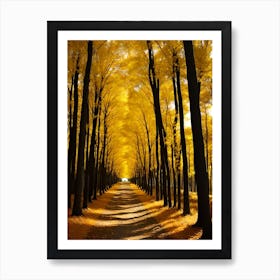 Yellow Autumn Trees 1 Art Print