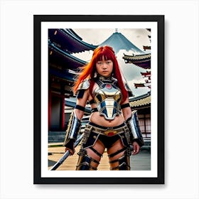 Japan Warrior Girl Yoko Art Print