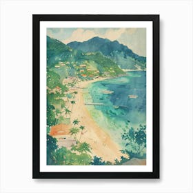 Ishigaki Japan 2 Retro Illustration Art Print