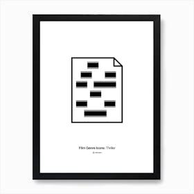 Thriller Film Genre Icon Art Print