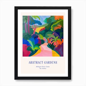 Colourful Gardens Wellington Botanic Garden New Zealand 2 Blue Poster Art Print