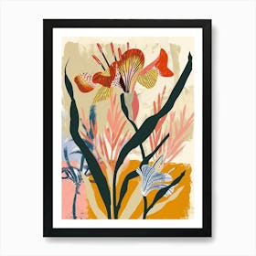 Colourful Flower Illustration Gaillardia 1 Art Print