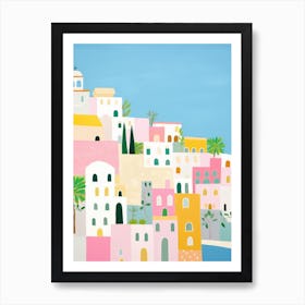 Amalfi Coast, Italy Colourful View 3 Art Print