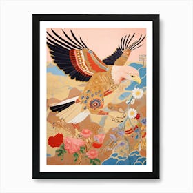 Maximalist Bird Painting Golden Eagle Art Print