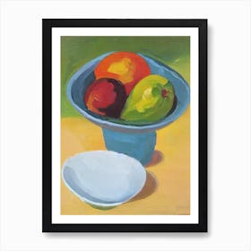 Papaya Bowl Of fruit Art Print