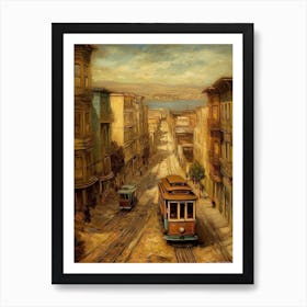 San Francisco Van Gogh Style 2 Art Print