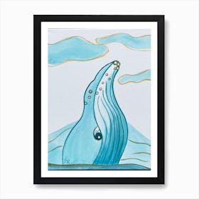 Dreamy Whale Art Print