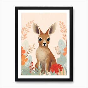 Baby Kangaroo Scandinavian Style Illustration 2 Art Print