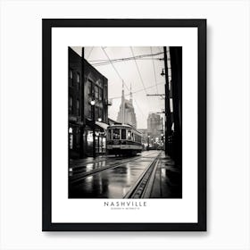 Poster Of Nashville, Black And White Analogue Photograph 4 Art Print