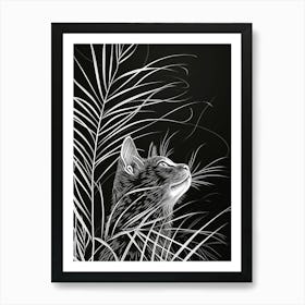 Exotic Shorthair Cat Minimalist Illustration 3 Art Print