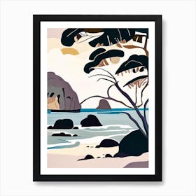 Lord Howe Island Australia Muted Pastel Tropical Destination Art Print