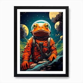 Frog In Space Art Print
