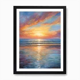 Sunset At The Beach 10 Art Print