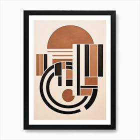 Noir Geometric Elegance Art Print