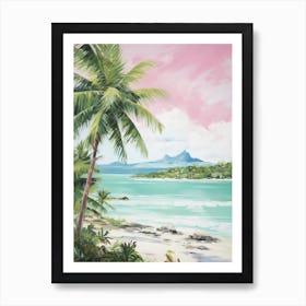 A Canvas Painting Of Matira Beach, Bora Bora 2 Art Print