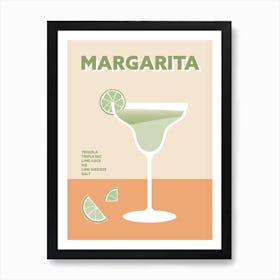 Margarita Cocktail Colourful Kitchen Bar Wall Art Print