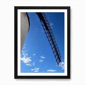 Windmill Against Blue Sky Art Print