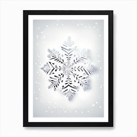 Snowflakes, In The Snow, Snowflakes, Marker Art 1 Art Print