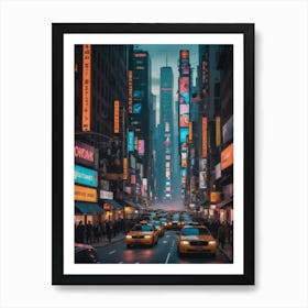 New York City At Night Art Print