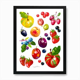 Mixed Fruit Print Art Print