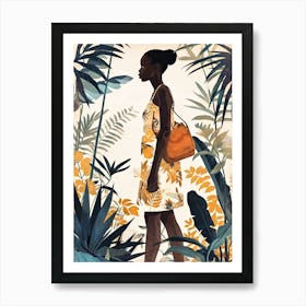 Woman In The Jungle Art Print